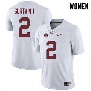 NCAA Women's Alabama Crimson Tide #2 Patrick Surtain II Stitched College 2018 Nike Authentic White Football Jersey EN17Z04LA